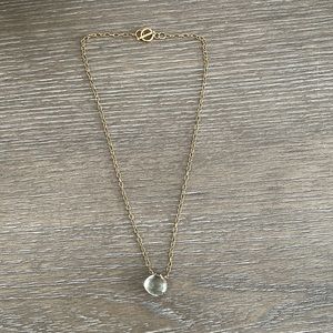 Gold plated stone necklace